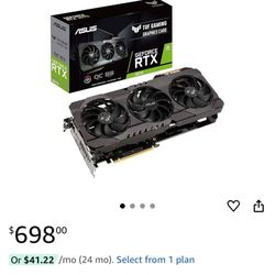 ASUS TUF Gaming NVIDIA GeForce RTX 3070 OC Edition Graphics Card- PCIe 4.0, 8GB GDDR6, HDMI 2.1, DisplayPort 1.4a, Dual Ball Fan Bearings