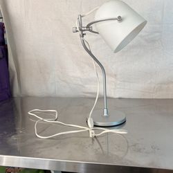 White and Silver Desk Lamp