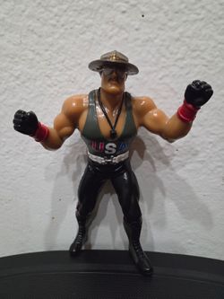 LJN WWF  Sergeant Slaughter Rubber Wrestling Figure Reproduction Clone WWF WWE