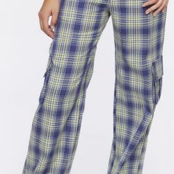 Plaid high rise cargo (small)