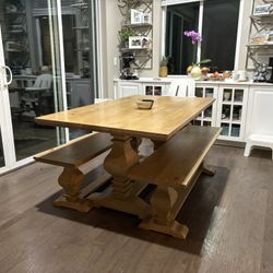 Dual Bench dining Table 