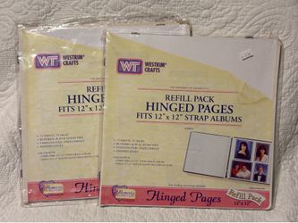 2 - Westrim Crafts 12” x 12” Hinged Pages Refill Packs Scrapbooking