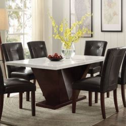 6 Chairs, Dining Table Set 