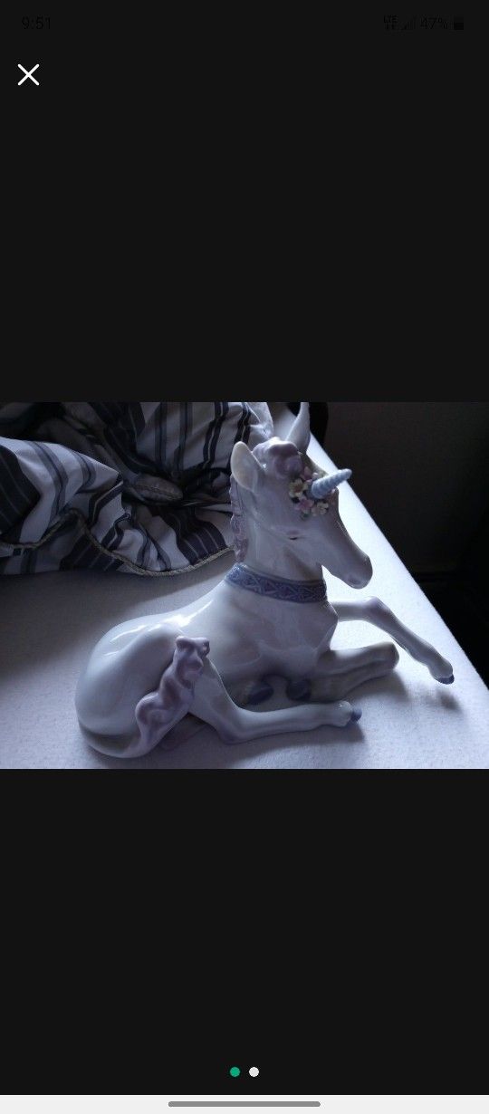 LLADRO FIGURINE LITTLE UNICORN rare and in demanddemand figurine
