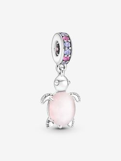 Pandora Murano Glass Pink Sea Turtle Dangle Charm