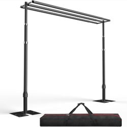 EMART Backdrop Stand Heavy Duty 10x10Ft,Three Crossbar Pipe and Drape Photo Background Support Kit