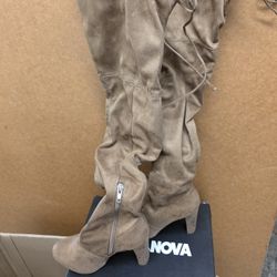 Boots Suade Thigh High Size 6 Women's 