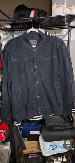 Men's Allsaints Suede Stafford Bomber Jacket Size XL