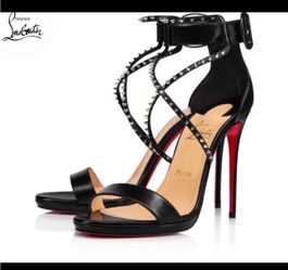Christian Louboutin black heels choca lux 120 kid