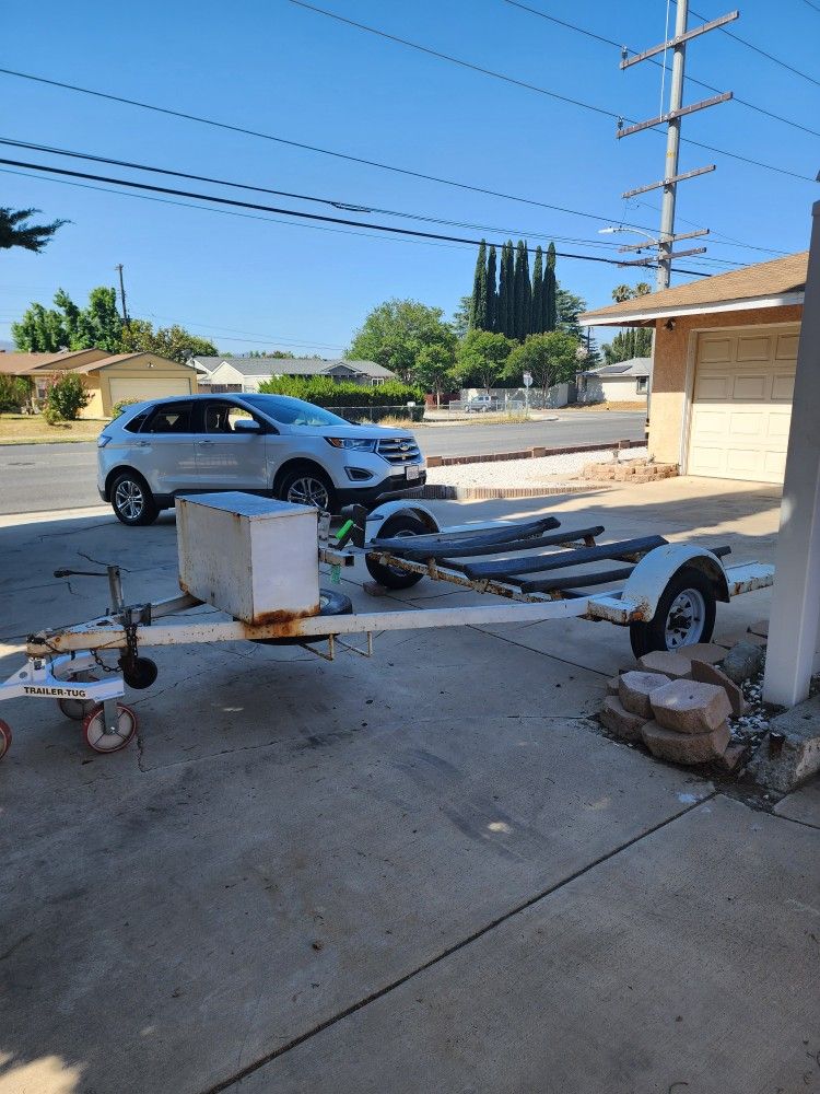 1990 double Zieman jetski trailer