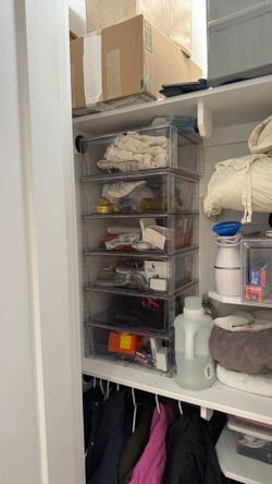 6 Pack Large Clear Stackable Storage Drawers