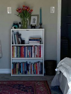 White bookshelf
