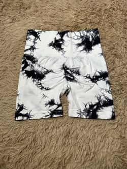 Tie Dye Workout Shorts for Women Seamless Scrunch Soft Active Shorts