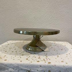Gold Cake Plate Never Used 