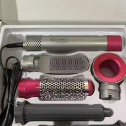 New in box!  5-in-1 Curling Iron Set with LCD Display, Interchangeable Barrels, Rose Gold and Black