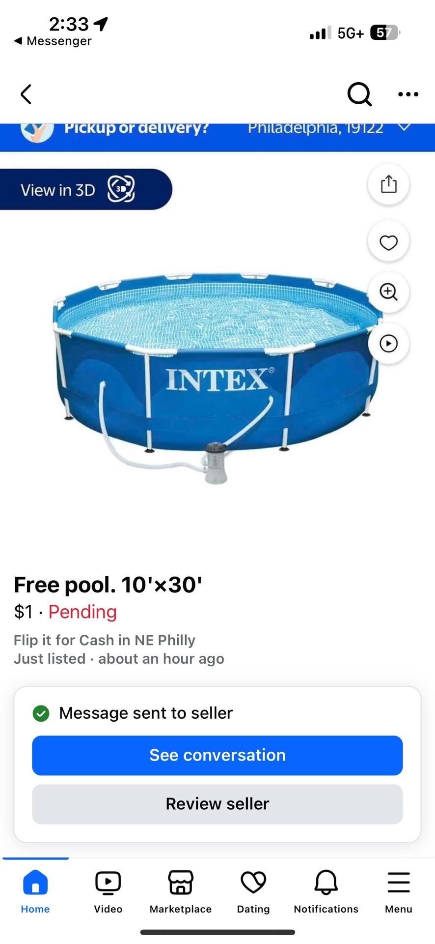 10 By 30 Swimming Pool Used One Summer