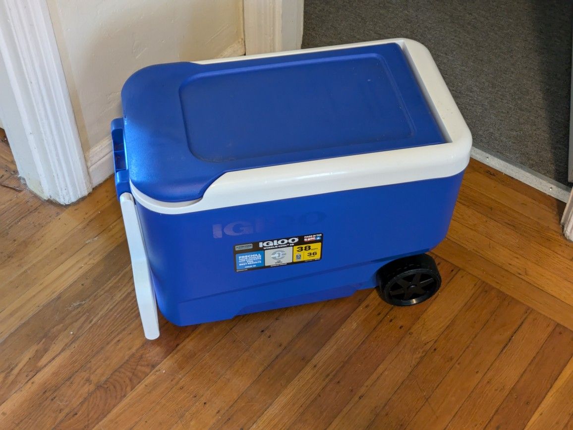 Wheeled Igloo 38 qt cooler