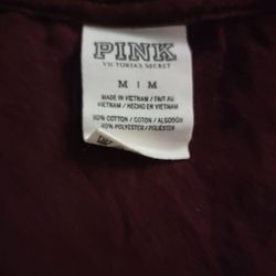 Victoria secret pink T-shirt size medium burgundy bling T-shirt