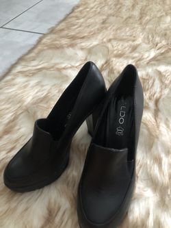 Aldo black genuine leather size 7.5 worn once