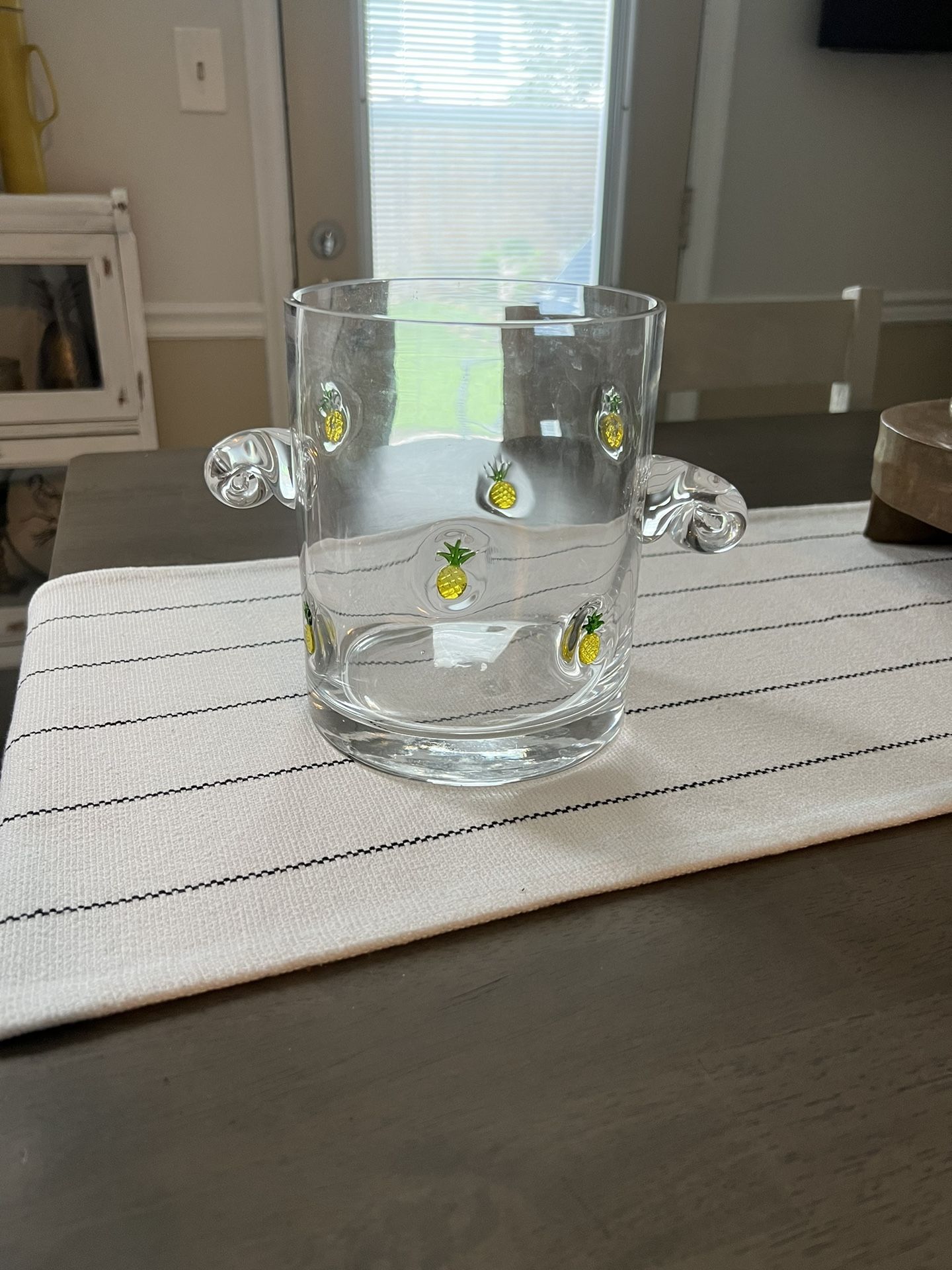 Anthropologie Penelope Pineapple Glass Ice Bucket
