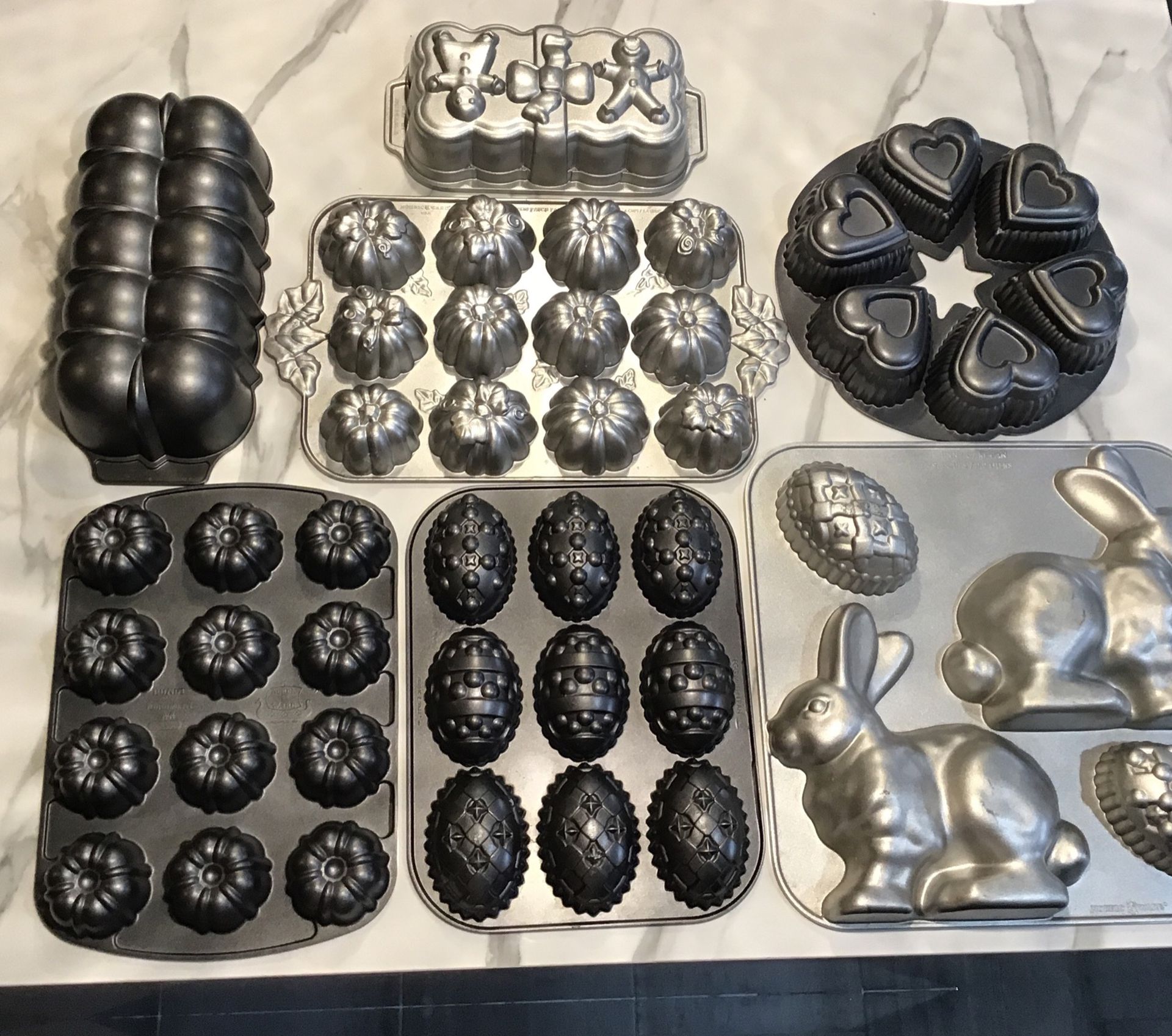 NORDIC WARE: 7 Fabulous NEW Quality Cast Iron Molds To Choose From, Valentine - Easter - Etc . $10 PER MOLD