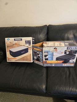 Two twin size inflatable beds