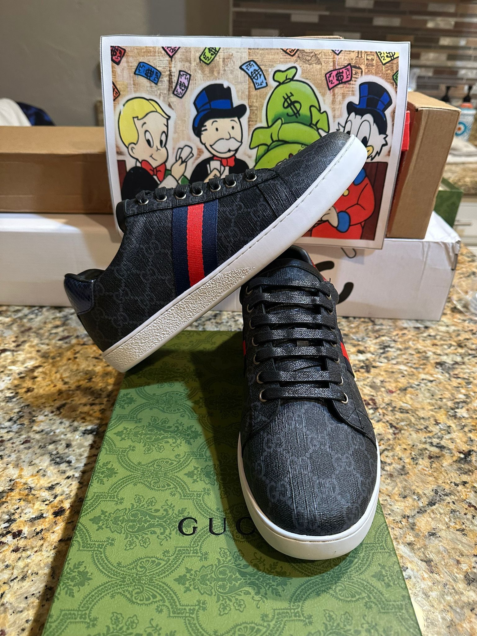 Gucci Ace GG Supreme 'Black Grey