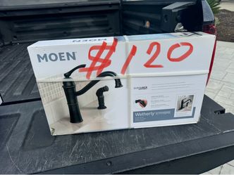 Moen Wetherly Mediterranean Bronze Single Handle Deck-mount High arc with Sprayer (Includes Deck...