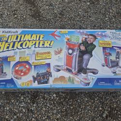 KidKraft Ultimate Helicopter Wooden with Lights Sounds and Spinning Propellers