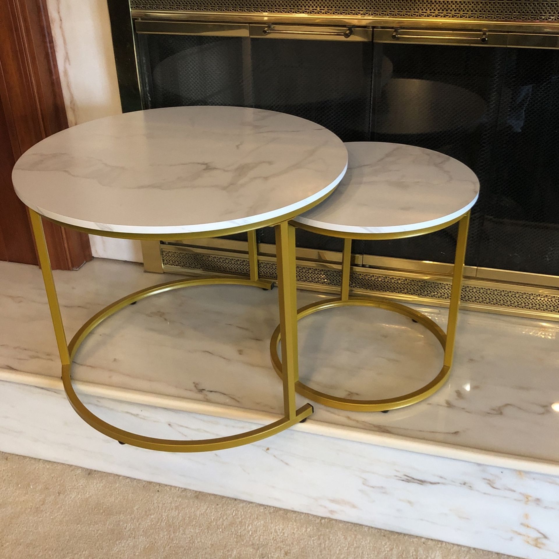 two pc tables open box new light weight