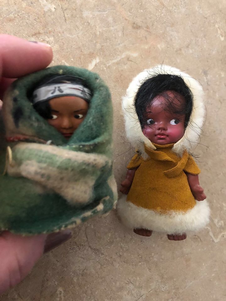 Old Antique Indian Eskimo Doll Lot Little Dolls Lot