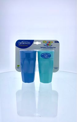 Dr. Brown’s Milestones Cheers 360 Spoutless Transition Cup - Blue/Aqua