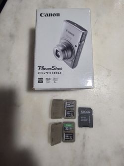 Canon PowerShot ELPH 180 W/ Mini SD Cards