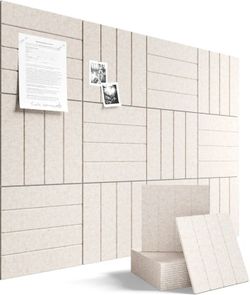 Felt Bulletin Board Tiles Large 48" x 36" Cork Board Alternative-12 Pack