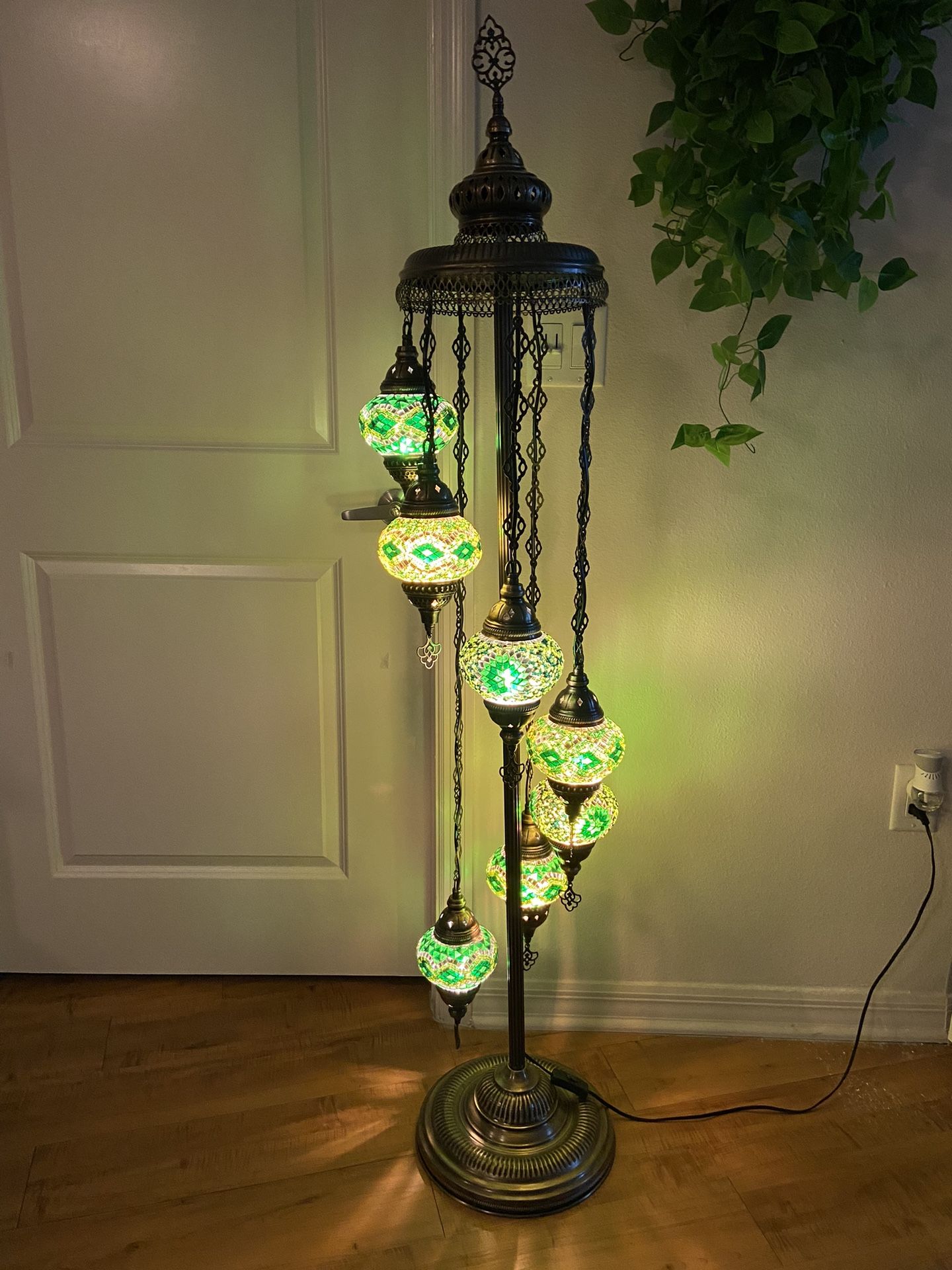 Handmade Turkish Floor Lamp 7 Globes