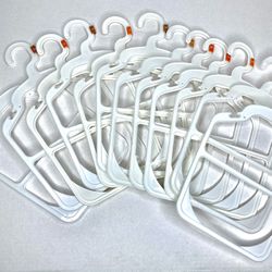 White Plastic Baby Hangers