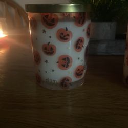 Set Of Two Pumpkin Candles (New)never Been Used 