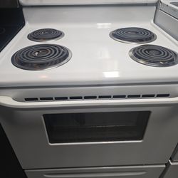 White Glasstop Stove Oven