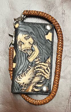 New custom handmade leather bifold wallet