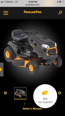 Poulan pro 42 discount riding mower manual