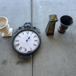 Home Decor Vases, Clock