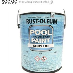 
Rust-Oleum 269357 Acrylic Pool and Fountain Paint, 1-Gallon, Marlin Blue


