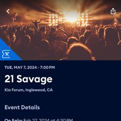 21 Savage May 7 Tickets