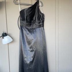 B2 Elegant Long SILK Black Dress