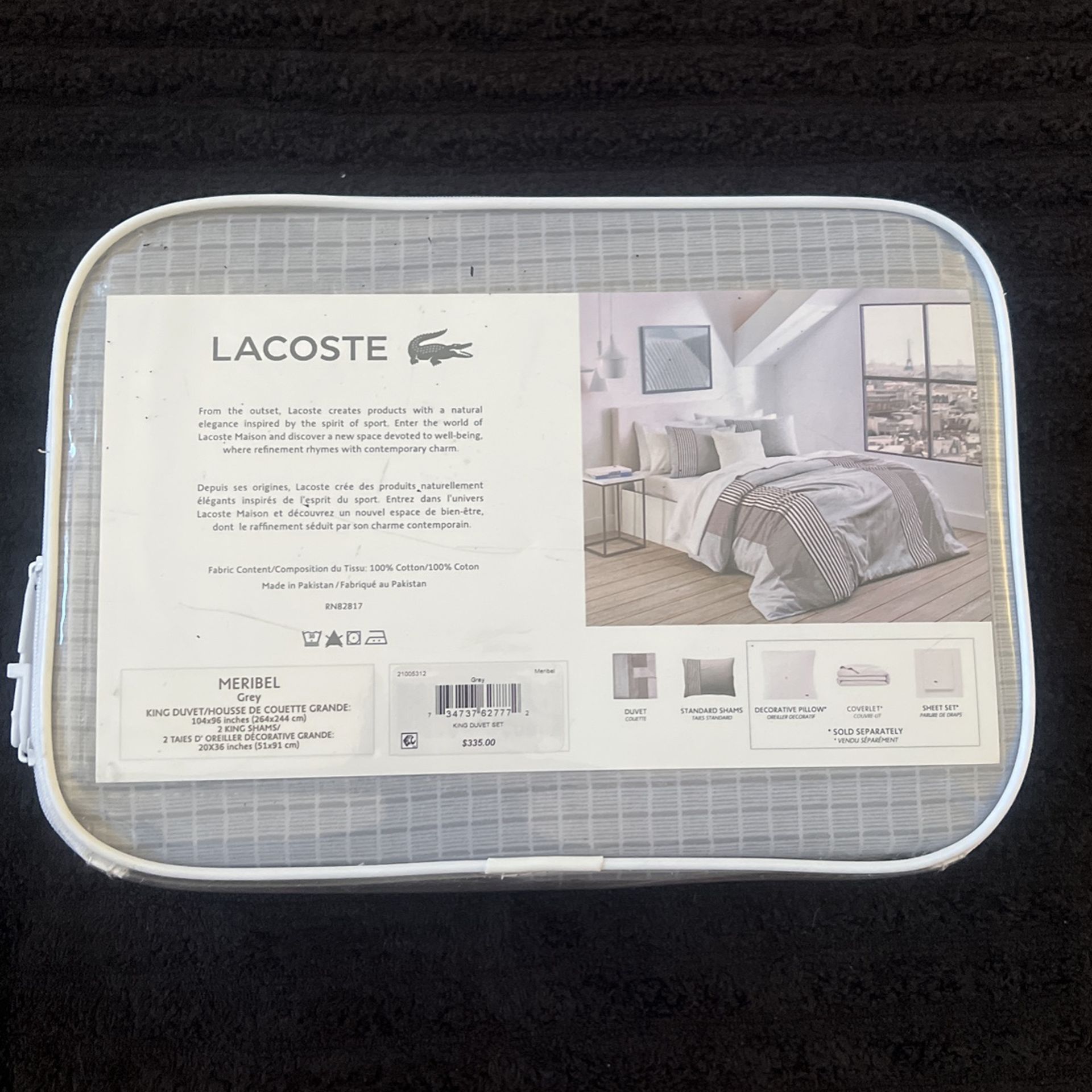 Lacoste King Duvet Set (Brand New)