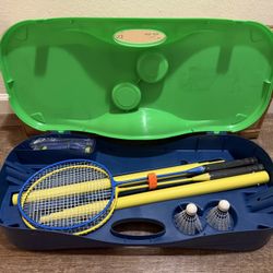 Folding Portable Badminton Combo Set Volleyball Net Outdoor Sports