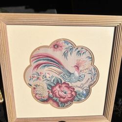 Peacock Framed Art Piece 