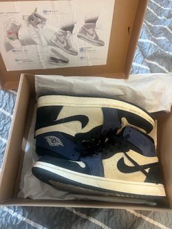 Jordan 1 High Zoom Air Cmft 2 Muslin Blackened Blue Women's DV1305-104