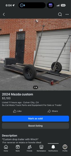 Custom car drop trailer