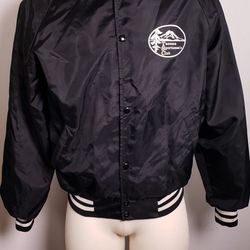 VINTAGE SATIN VARSITY BOMBER JACKET 
